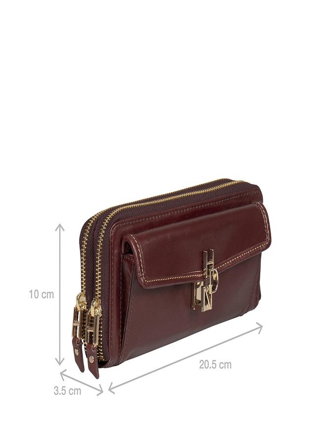 Hidesign STERLING W1 Genuine Leather Women's Maroon Clutch - Image 5
